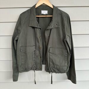 Caslon Utility Jacket in Dark Olive